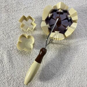 Vintage Rolling Cookie & Pastry Cutter Set W Interchangeable Shapes